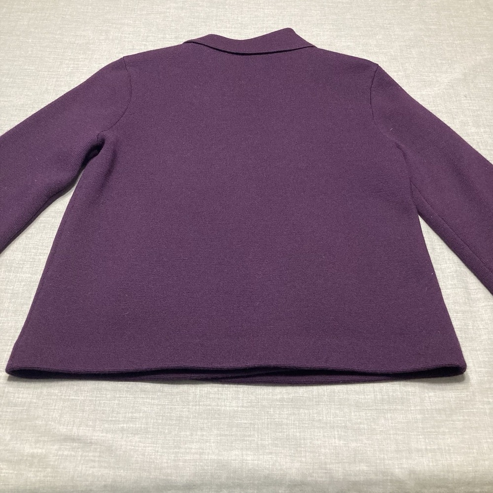 Talbots Petite Small Womens Purple Lined 100% Merino Wool Blazer Jacket Coat - Picture 14 of 14